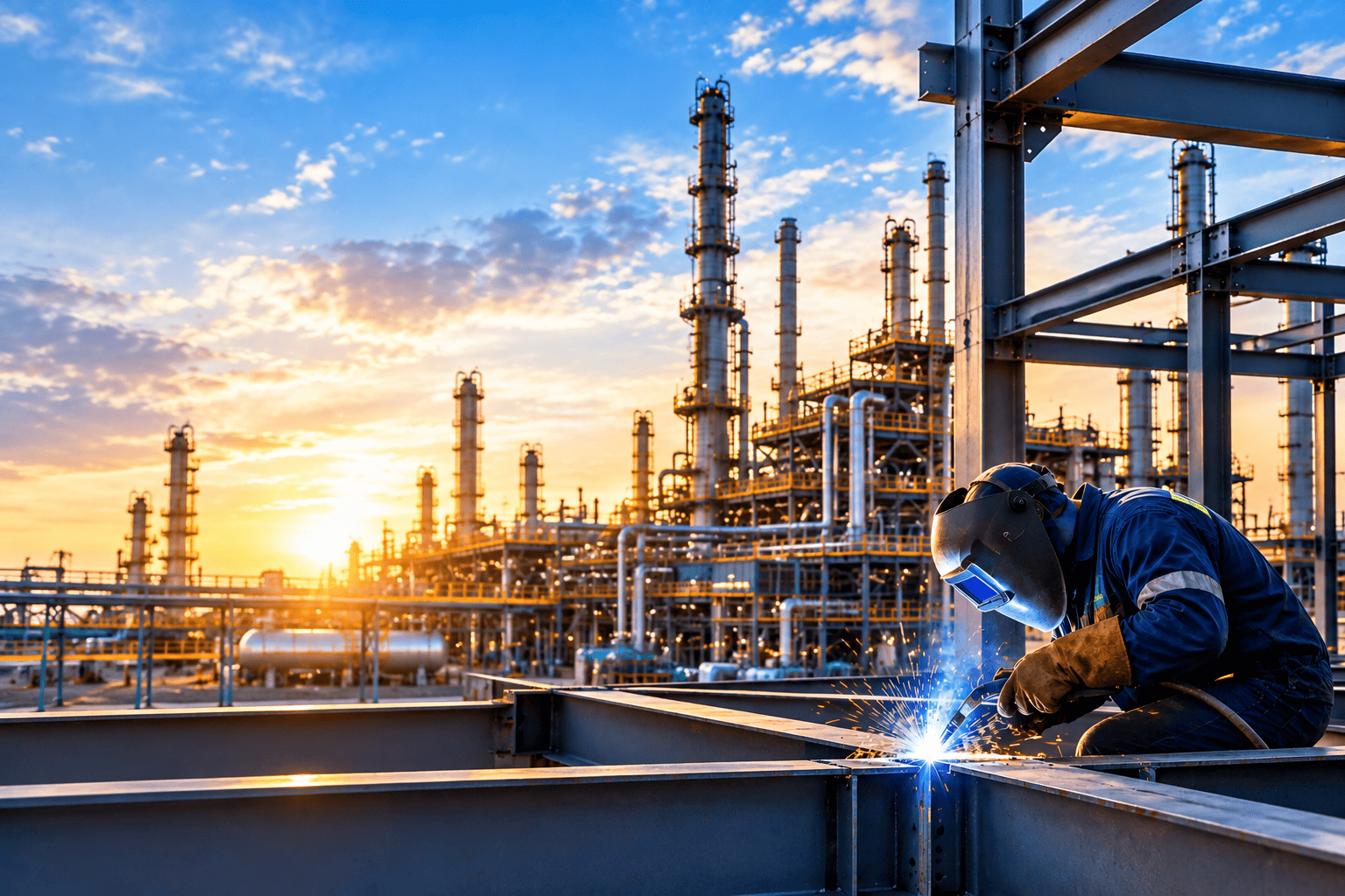 structural steel fabrication for refineries